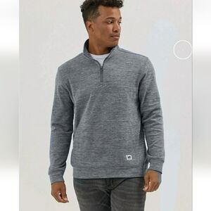 Lee Mens Soft Fleece Mock Neck 1/4 Zip Pullover Gray Size Large MSRP $70